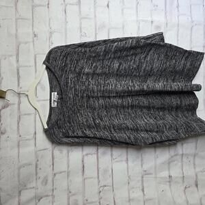 Black and white sparkle accent top